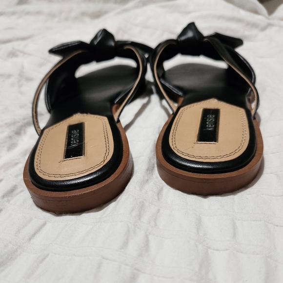 Kensie vegan black sandal slip ons with cute bow tie 🎀 New condition. Size 7 - Picture 9 of 11